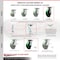 Service Caster 8 Inch Poly on Cast Iron Caster Set with Roller Bearing 2 Swivel Lock 2 Rigid SCC-35S820-PUR-GB-BSL-2-R-2 - alternate 7